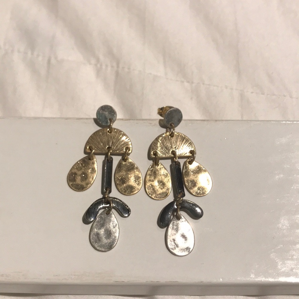 Shashi dangling copper earrings